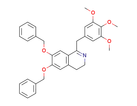 Molecular Structure of 55536-67-9 (Isoquinoline,
3,4-dihydro-6,7-bis(phenylmethoxy)-1-[(3,4,5-trimethoxyphenyl)methyl]-)