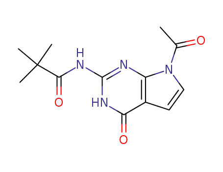 2-(pivaloylamino)-4(3H)-oxo-7-acetyl-7H-pyrrolo<2,3-d>pyrimidine