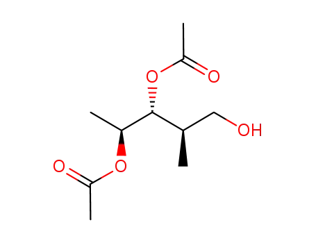 Molecular Structure of 174420-00-9 (Acetic acid (1R,2R)-1-((S)-1-acetoxy-ethyl)-3-hydroxy-2-methyl-propyl ester)