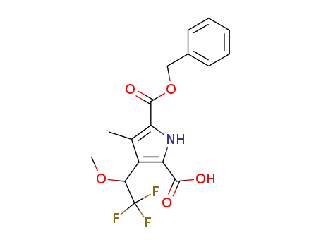 2-benzyloxycarbonyl-3-methyl-4-(2,2,2-trifluoro-1-methoxyethyl)pyrrole-5-carboxylic acid