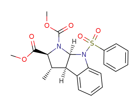 Dimethyl 3-methyl-8-(phenylsulfonyl)-1,2(S),3(S),3a(R),8,8a(S)-hexahydropyrrolo<2,3-b>indole-1,2-dicarboxylate