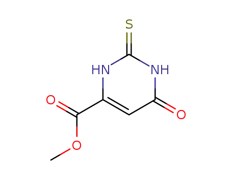 Molecular Structure of 6339-80-6 (methyl 6-oxo-2-thioxo-1,2,3,6-tetrahydropyrimidine-4-carboxylate)