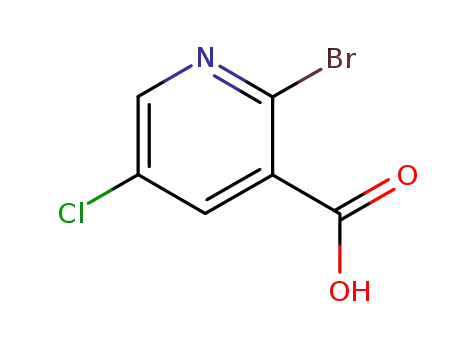 Molecular Structure of 65550-79-0 (2-Bromo-5-chloronicotinic acid)