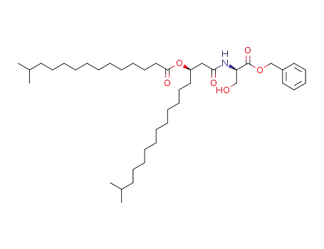 Molecular Structure of 214406-46-9 (N-[(3R)-15-methyl-3-(13-methyltetradecanoyloxy)hexadecanoyl]-D-serine benzyl ester)