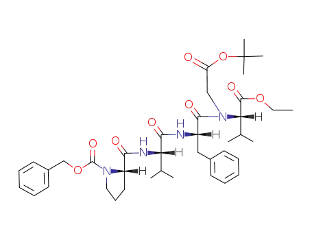 Molecular Structure of 100690-01-5 (Z-L-Pro-L-Val-L-Phe-Cm(O-t-Bu)-L-Val-OEt)