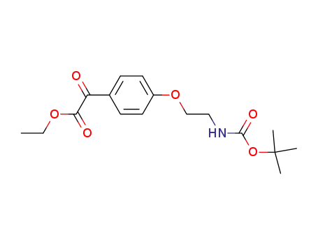 ethyl 2-<4-<<2-(tert-butoxycarbonylamino)ethyl>oxy>phenyl>-2-oxoacetate