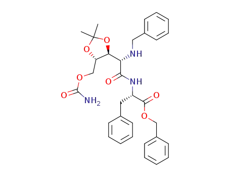 (S)-2-[(S)-2-Benzylamino-2-((4S,5S)-5-carbamoyloxymethyl-2,2-dimethyl-[1,3]dioxolan-4-yl)-acetylamino]-3-phenyl-propionic acid benzyl ester