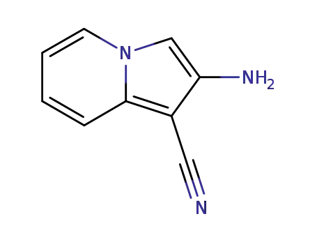 Molecular Structure of 63014-89-1 (1-Indolizinecarbonitrile, 2-amino-)