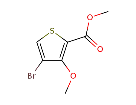 Molecular Structure of 110545-67-0 (METHYL 4-BROMO-3-METHOXYTHIOPHENE-2-CARBOXYLATE)