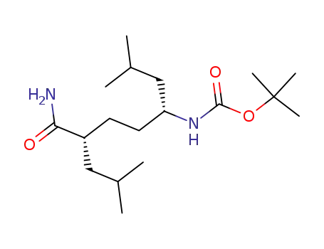 Molecular Structure of 200949-47-9 (((1R,4R)-4-Carbamoyl-1-isobutyl-6-methyl-heptyl)-carbamic acid tert-butyl ester)