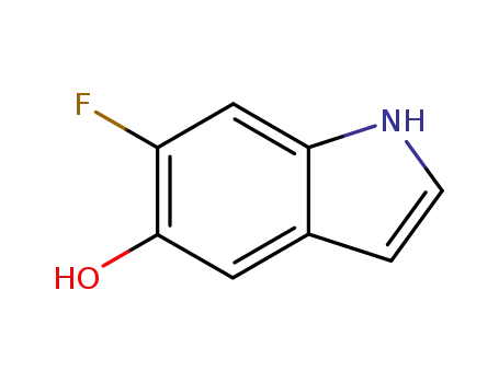 Molecular Structure of 288386-15-2 (1H-Indol-5-ol, 6-fluoro- (9CI))