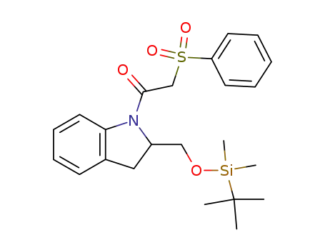 2-Benzenesulfonyl-1-[2-(tert-butyl-dimethyl-silanyloxymethyl)-2,3-dihydro-indol-1-yl]-ethanone