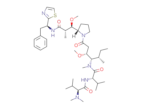 (S)-N-{(S)-1-[((1S,2R)-1-((S)-sec-Butyl)-2-methoxy-4-{(S)-2-[(1R,2S)-1-methoxy-2-((S)-2-phenyl-1-thiazol-2-yl-ethylcarbamoyl)-propyl]-pyrrolidin-1-yl}-4-oxo-butyl)-methyl-carbamoyl]-2-methyl-propyl}-2-dimethylamino-3-methyl-butyramide
