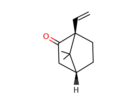 Molecular Structure of 53585-70-9 (Bicyclo[2.2.1]heptan-2-one, 1-ethenyl-7,7-dimethyl-, (1S,4R)-)