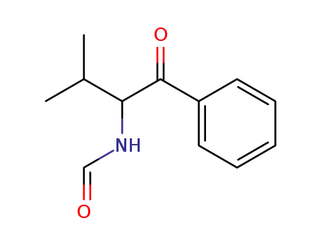 Molecular Structure of 102831-16-3 (N-(1-Benzoyl-2-methyl-propyl)-formamide)