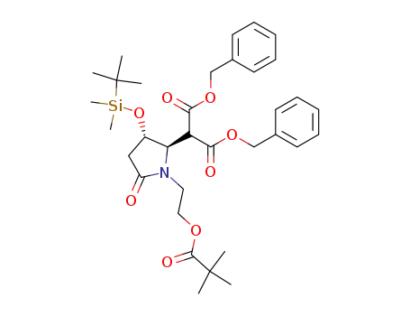 (2R,3S)-3-t-butyldimethylsilyloxy-2-bis(benzyloxycarbonyl)methyl-1-(2-trimethylacetoxyethyl)pyrrolidin-5-one