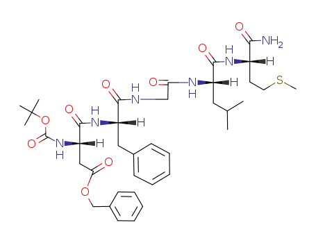 Molecular Structure of 160693-33-4 (Boc-Asp(OBzl)-Phe-Gly-Leu-Met-NH<sub>2</sub>)