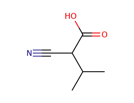 Molecular Structure of 22426-27-3 (2-cyano-3-methylbutanoic acid)