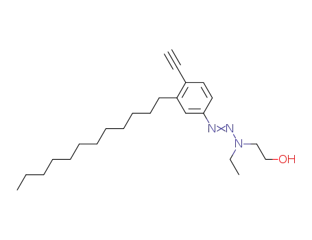 N-ethyl-N-[(hydroxyethyl)ethyl]-1-triazyl-3-dodecyl-4-ethynylbenzene
