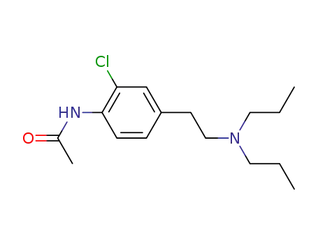 Molecular Structure of 763061-47-8 (N-[2-Chloro-4-(2-dipropylamino-ethyl)-phenyl]-acetamide)