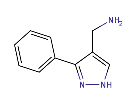 Molecular Structure of 936940-58-8 (C-(3-PHENYL-1H-PYRAZOL-4-YL)-METHYLAMINE)