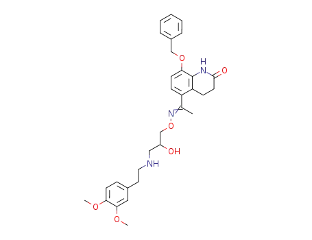 8-Benzyloxy-5-(1-{(Z)-3-[2-(3,4-dimethoxy-phenyl)-ethylamino]-2-hydroxy-propoxyimino}-ethyl)-3,4-dihydro-1H-quinolin-2-one