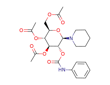 (1<i>R</i>)-<i>O</i><sup>3</sup>,<i>O</i><sup>4</sup>,<i>O</i><sup>6</sup>-triacetyl-<i>O</i><sup>2</sup>-phenylcarbamoyl-1-piperidino-1,5-anhydro-D-glucitol