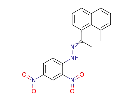 Molecular Structure of 81603-32-9 (N-(2,4-Dinitro-phenyl)-N'-[1-(8-methyl-naphthalen-1-yl)-eth-(E)-ylidene]-hydrazine)