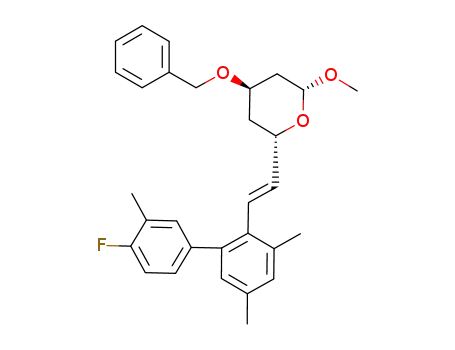 (2R,4R,6S)-(E)-6-<2-(4'-fluoro,3,3',5-trimethyl<1,1'-biphenyl>-2-yl)ethenyl>-4-(benzyloxy)-2-methoxy-3,4,5,6-tetrahydro-2H-pyran