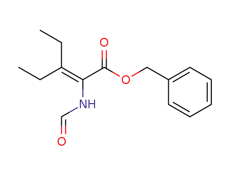 2-Pentenoic acid, 3-ethyl-2-(formylamino)-, phenylmethyl ester