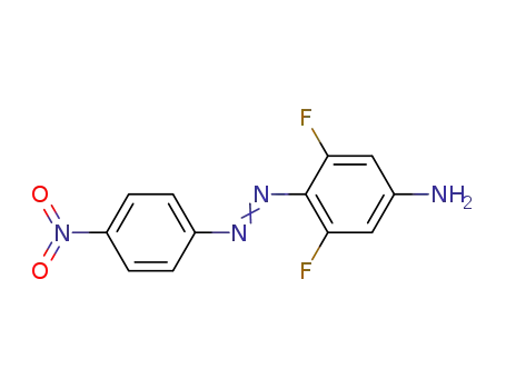 Molecular Structure of 3743-89-3 (3,5-difluoro-4-(4-nitrophenyl)diazenyl-aniline)