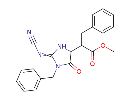 2-{1-Benzyl-2-[(E)-cyanoimino]-5-oxo-imidazolidin-4-yl}-3-phenyl-propionic acid methyl ester
