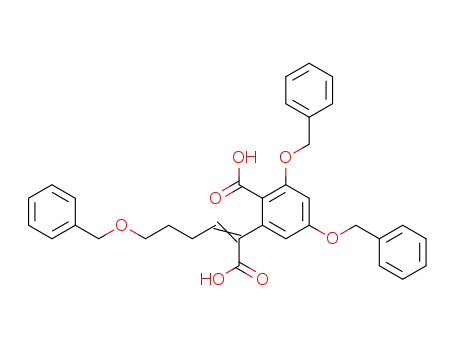 2,4-Bis-benzyloxy-6-((Z)-5-benzyloxy-1-carboxy-pent-1-enyl)-benzoic acid