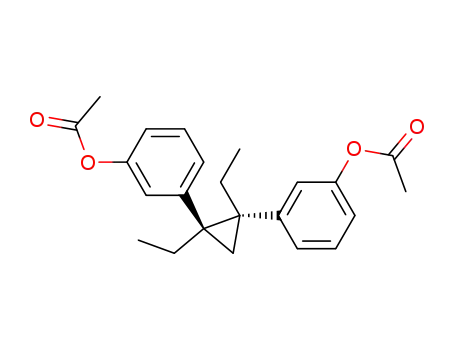trans-<3,3'-(1,2-diethyl-1,2-cyclopropanediyl) bis (phenyl)>-diacetate