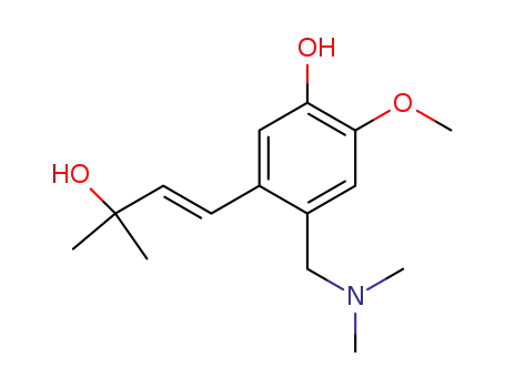 5-(3'-hydroxy-3'-methylbutenyl)-2-methoxy-4-<(dimethylamino)methyl>phenol