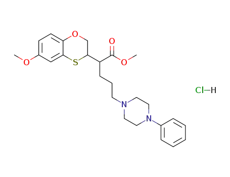 methyl 5-(4-phenyl-1-piperazinyl)-2-(6-methoxy-1,4-benzoxathian-3-yl)pentanoate