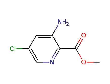 Molecular Structure of 866775-11-3 (Methyl 3-aMino-5-chloropicolinate)