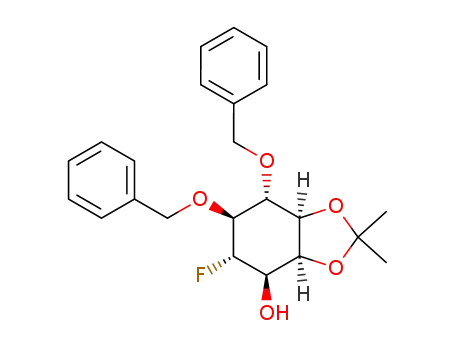 (3aα,4β,5α,6β,7α,7aα)-6,7-bis(benzyloxy)-5-fluorohexahydro-2,2-dimethylbenzo<d>-1,3(2H)-dioxol-4-ol