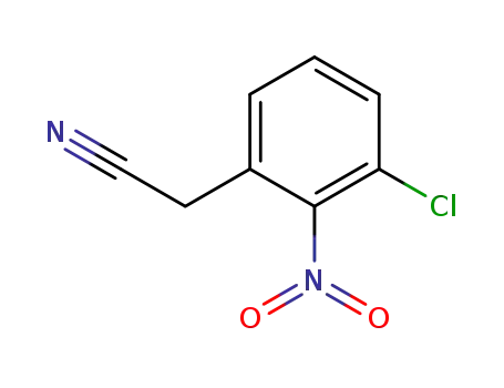 Molecular Structure of 77158-79-3 (Benzeneacetonitrile, 3-chloro-2-nitro-)