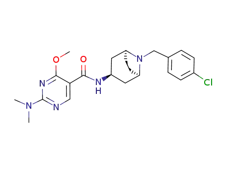 2-Dimethylamino-4-methoxy-pyrimidine-5-carboxylic acid [(1R,3S,5S)-8-(4-chloro-benzyl)-8-aza-bicyclo[3.2.1]oct-3-yl]-amide