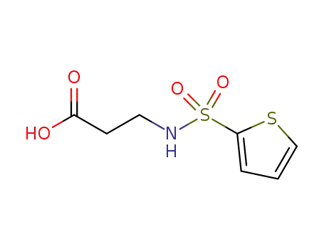 Molecular Structure of 82068-12-0 (3-[(THIEN-2-YLSULFONYL)AMINO]PROPANOIC ACID)