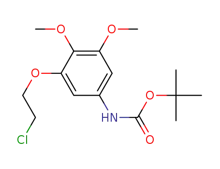 Molecular Structure of 700804-35-9 (Carbamic acid, [3-(2-chloroethoxy)-4,5-dimethoxyphenyl]-,
1,1-dimethylethyl ester)