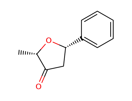 Molecular Structure of 95481-44-0 (3(2H)-Furanone, dihydro-2-methyl-5-phenyl-, trans-)