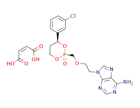 9-{2-[2,4-cis(S)-(+)-4-(3-chlorophenyl)-2-oxo-1,3,2-dioxaphosphorinan-2-yl]methoxyethyl}adenine maleate