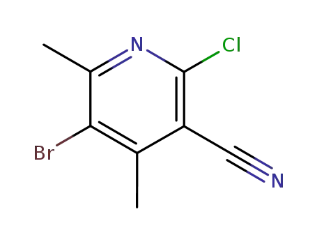 Molecular Structure of 42951-71-3 (5-BROMO-2-CHLORO-4,6-DIMETHYLNICOTINONITRILE)