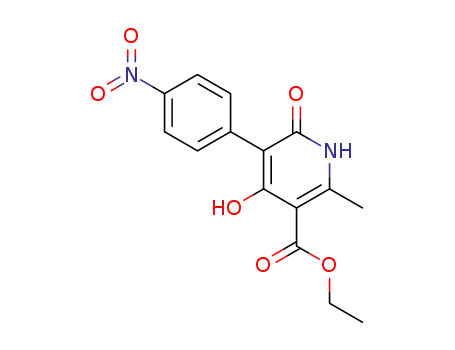 3-Pyridinecarboxylic acid,
1,6-dihydro-4-hydroxy-2-methyl-5-(4-nitrophenyl)-6-oxo-, ethyl ester