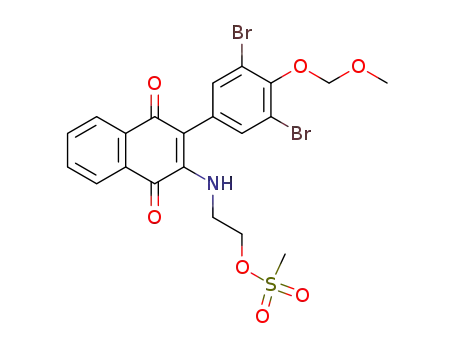 Methanesulfonic acid 2-[3-(3,5-dibromo-4-methoxymethoxy-phenyl)-1,4-dioxo-1,4-dihydro-naphthalen-2-ylamino]-ethyl ester
