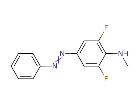 Molecular Structure of 3743-99-5 (2,6-difluoro-N-methyl-4-[(E)-phenyldiazenyl]aniline)
