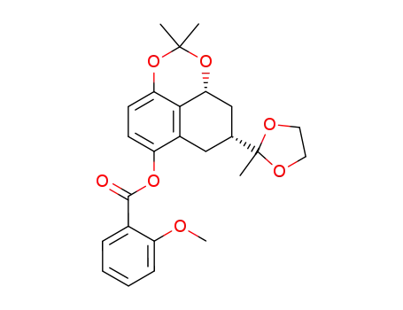 Ethylene Glycol Ketal of cis-3-Acetyl-5-((o-methoxybenzoyl)oxy)-1,8-dihydroxytetralin 1,8-Acetonide