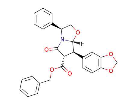 (3S,6S,7R,7aR)-7-Benzo[1,3]dioxol-5-yl-5-oxo-3-phenyl-hexahydro-pyrrolo[2,1-b]oxazole-6-carboxylic acid benzyl ester